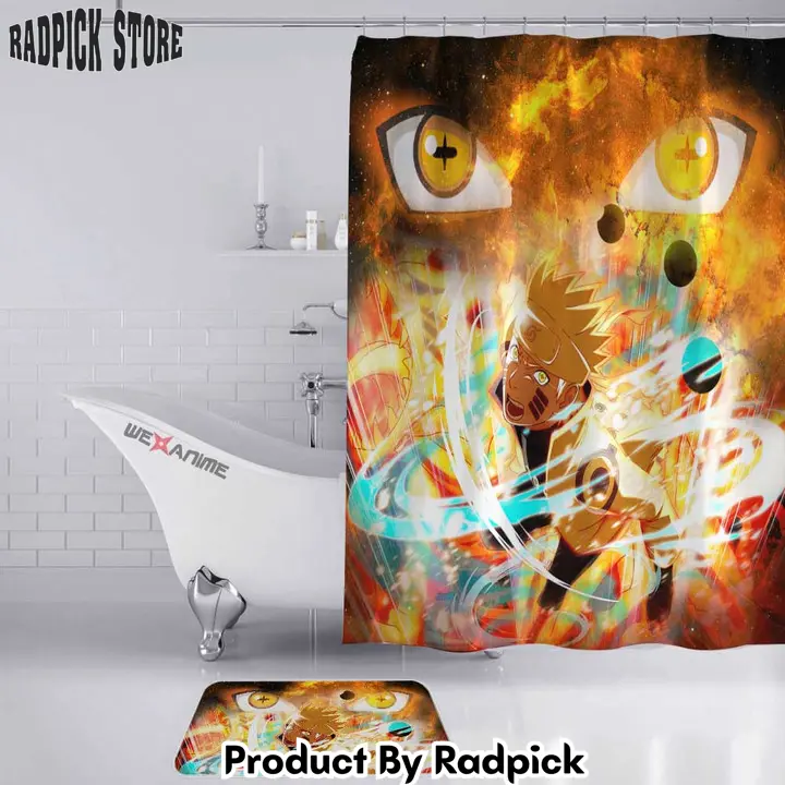 Uzumaki bijuu mode combo bathroom mats set  shower curtain   rp0207495